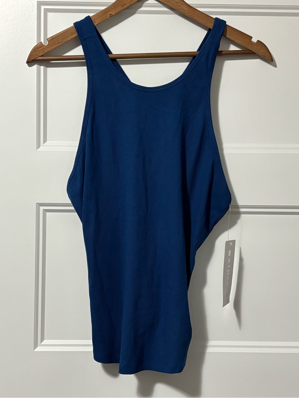 Athleta Deep Blue Ribbed Tank - Size Medium